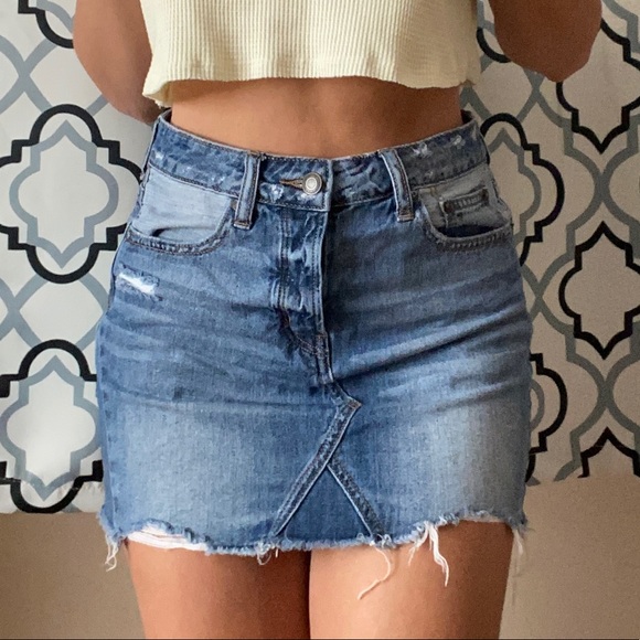 JEAN HIGH WAISTED MINI SKIRT🌟 - Picture 1 of 5